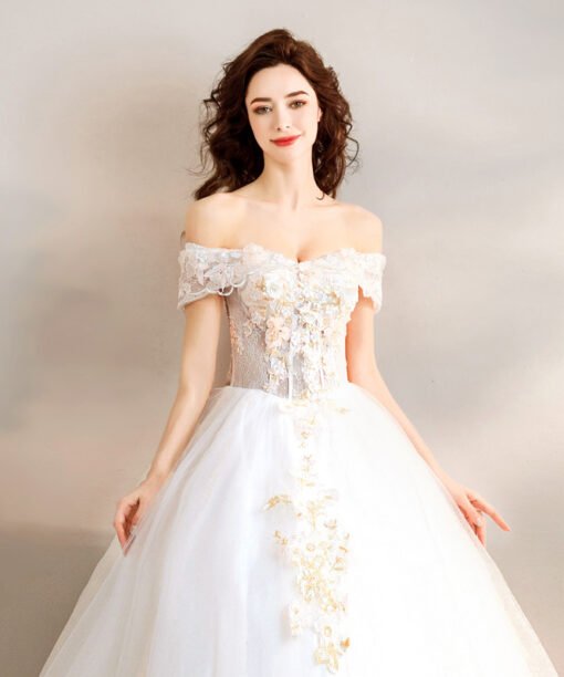 off the shoulder wedding dress 772-06