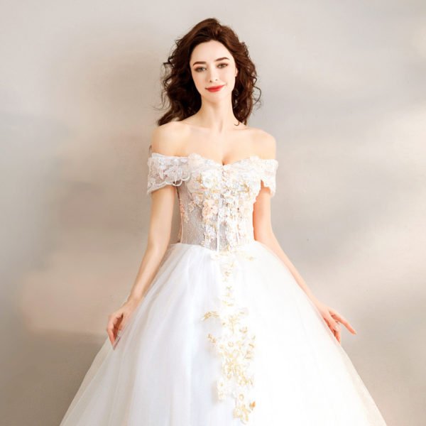 off the shoulder wedding dress 772-06