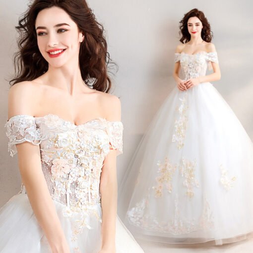 off the shoulder wedding dress 772-07