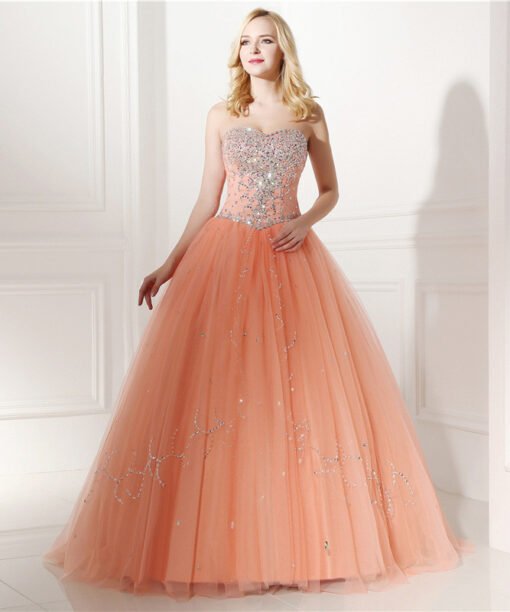orange prom dress 774-03