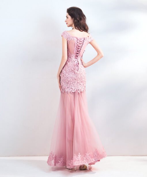 pink mermaid prom dress 773-07