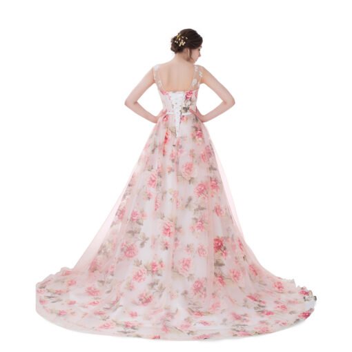 prom dress flower pink 779-01