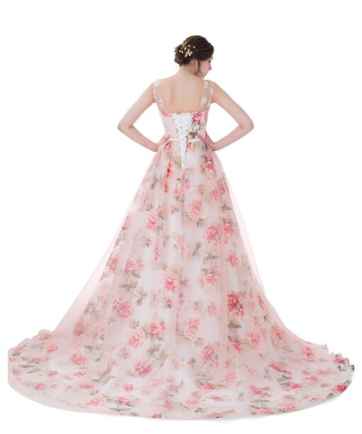 prom dress flower pink 779-01