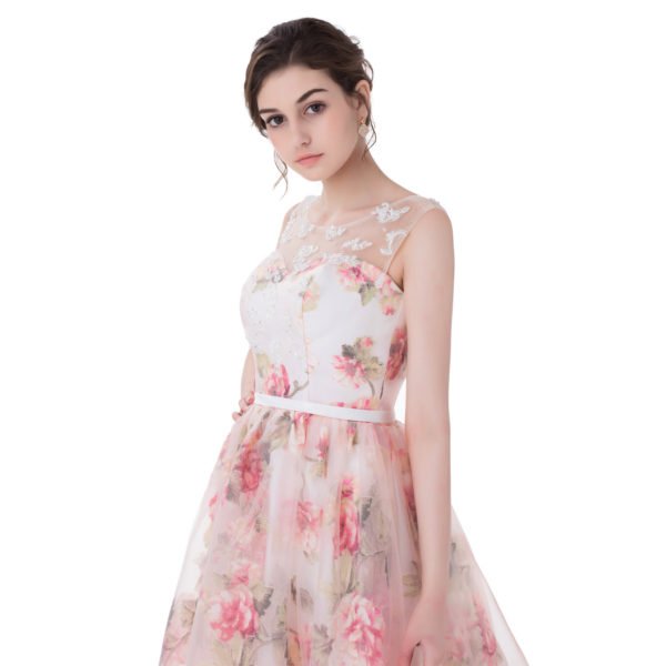 prom dress flower pink 779-03
