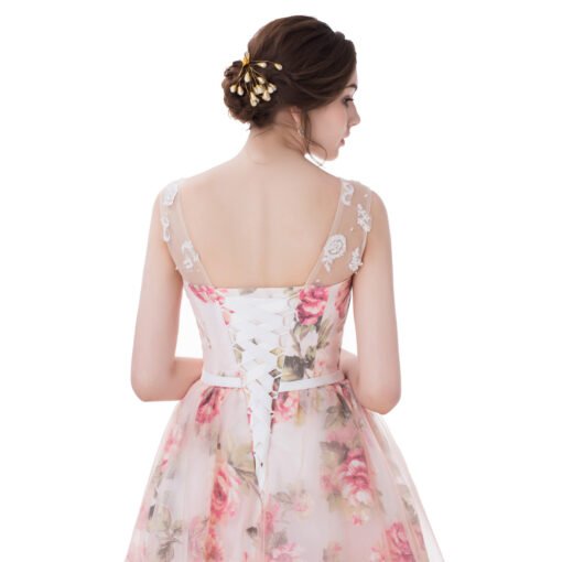 prom dress flower pink 779-05