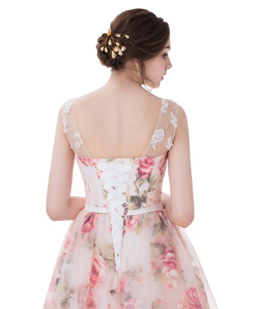 prom dress flower pink 779-05