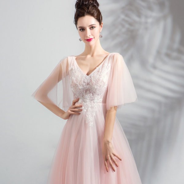 short prom dress pink 793-07
