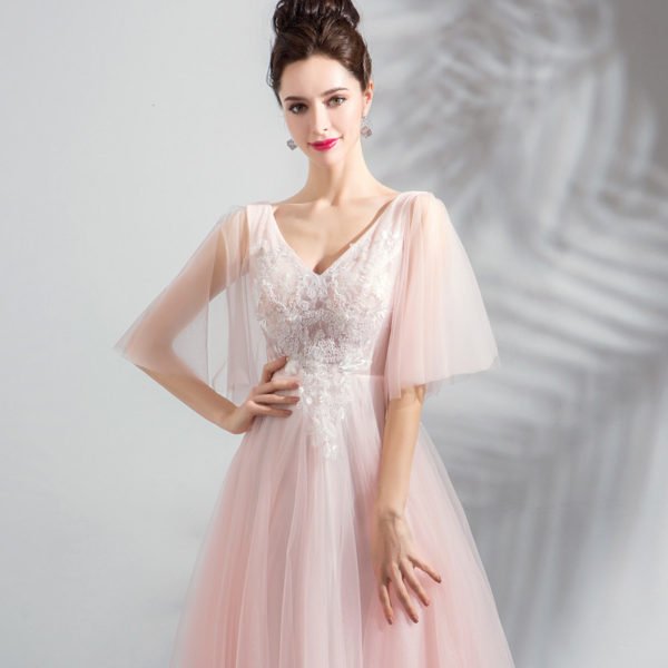 short prom dress pink 793-07