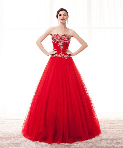 strapless ball gown prom dress 781-01