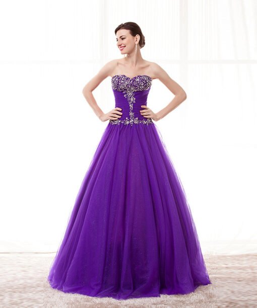 strapless ball gown prom dress 781-05