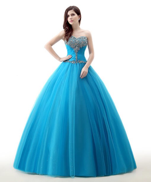 strapless ball gown prom dress 781-07