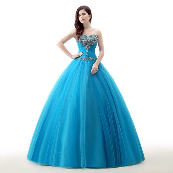 strapless ball gown prom dress 781-07