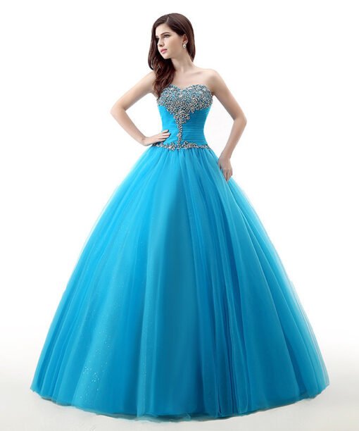 strapless ball gown prom dress 781-08