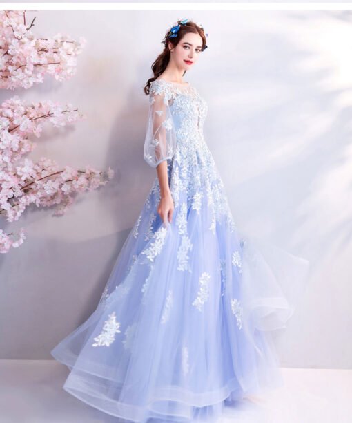 sweet 15 dresses light blue 771-04