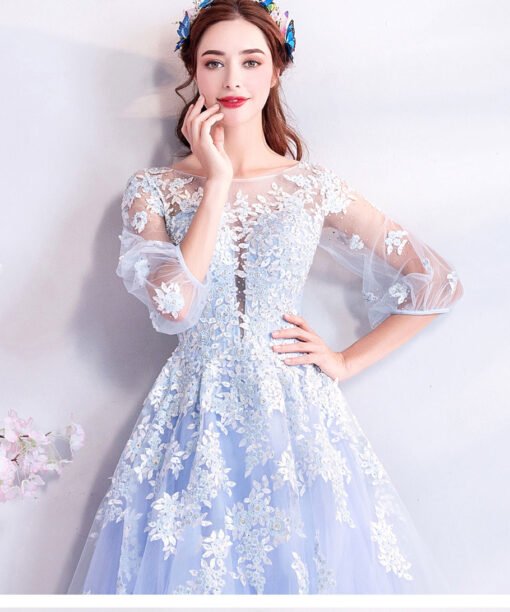 sweet 15 dresses light blue 771-06