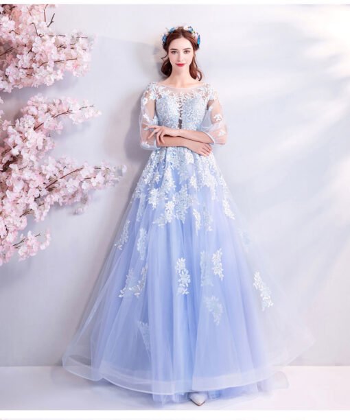 sweet 15 dresses light blue 771-10