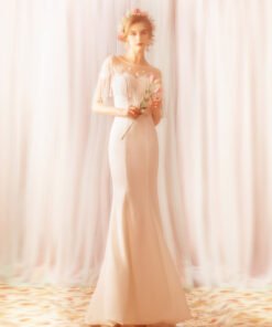 white evening dress 788-03