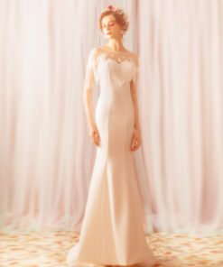 white evening dress 788-05
