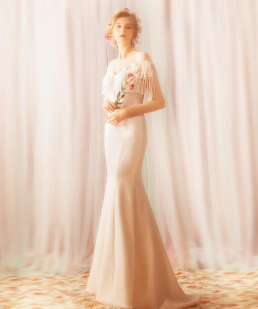 white evening dress 788-06