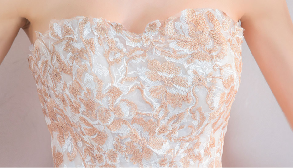 ball gown wedding dress strapless 0801-08
