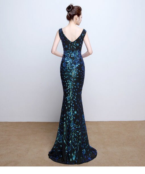 black mermaid dress 0815-03
