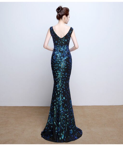 black mermaid dress 0815-03