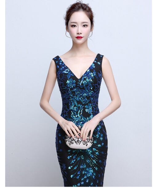 black mermaid dress 0815-04