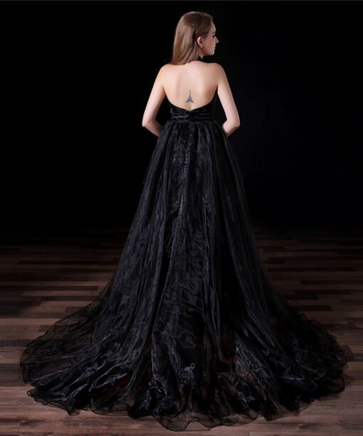 black prom dress with train-0842-05