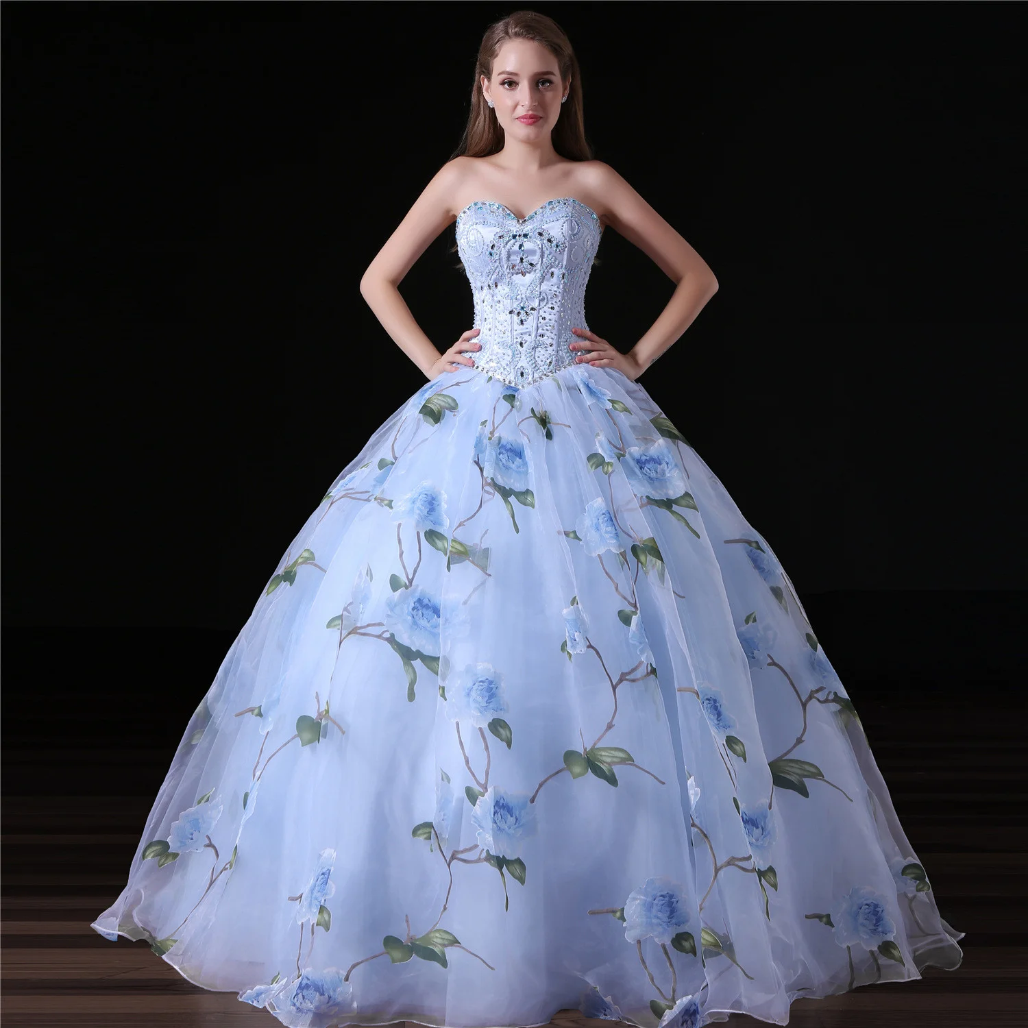 blue ball gown prom dress-0833-04