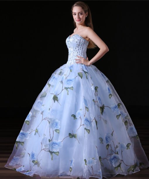blue ball gown prom dress-0833-05