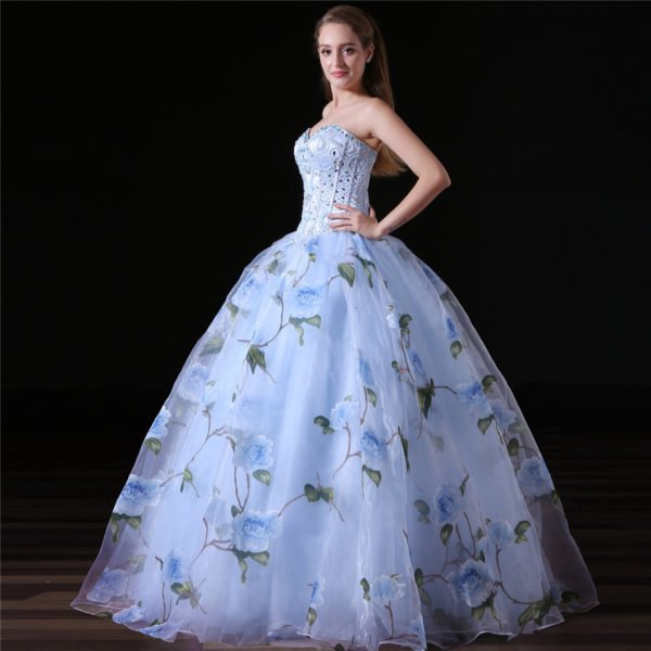 blue ball gown prom dress-0833-05