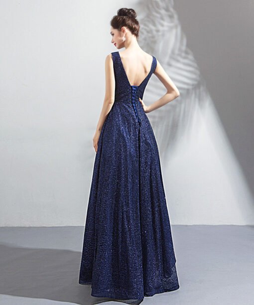 blue formal dress 0796-03