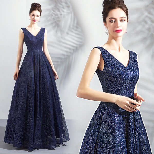 blue formal dress 0796-04