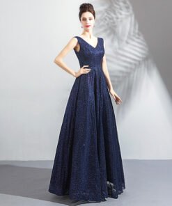 blue formal dress 0796-07