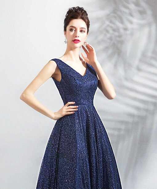 blue formal dress 0796-08
