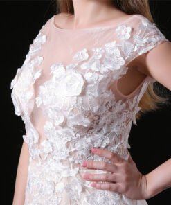 champagne mermaid wedding dress-0841-01