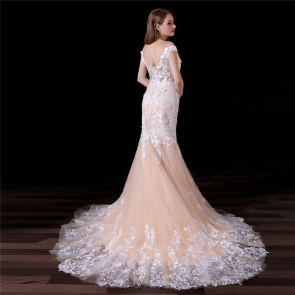 champagne mermaid wedding dress-0841-02