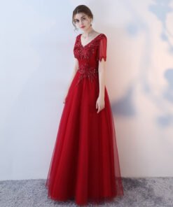 cheap red prom dress-0856-01