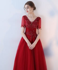 cheap red prom dress-0856-03