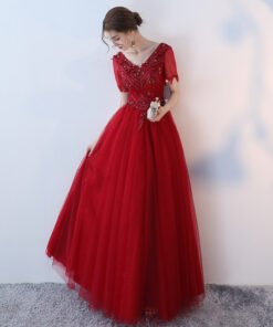 cheap red prom dress-0856-05