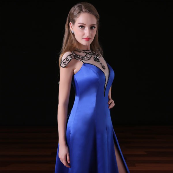 dark blue formal dress-0832-01