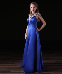 dark blue formal dress-0832-02