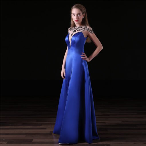 dark blue formal dress-0832-02