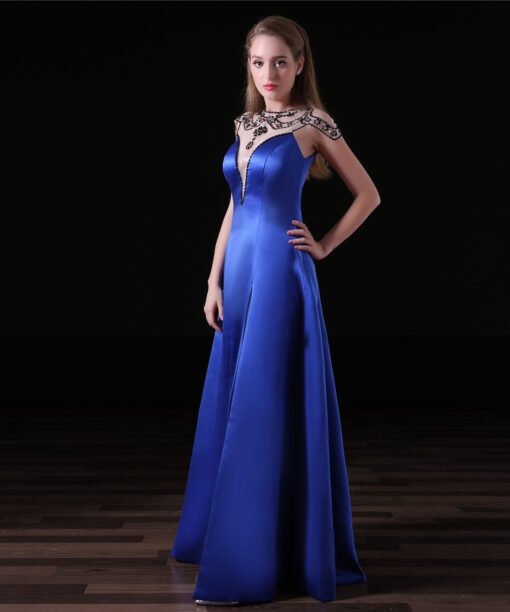 dark blue formal dress-0832-02