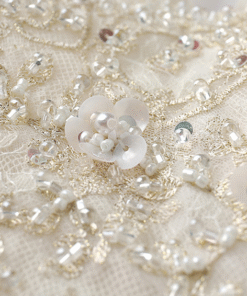 gold and white wedding dress 0804-07