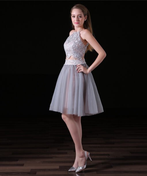 grey two piece prom dress-0823-02