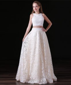 lace two piece prom dress-0836-04