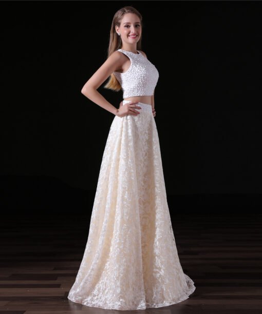 lace two piece prom dress-0836-05