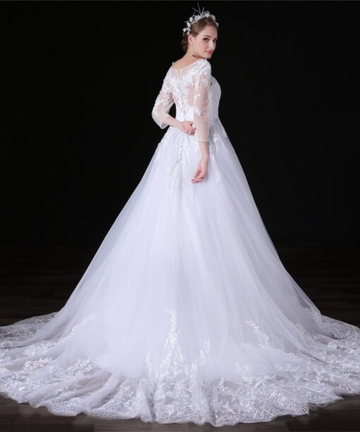 lace wedding dress plus size-0852-02