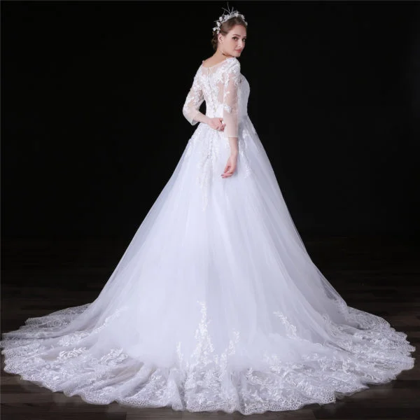 lace wedding dress plus size-0852-02
